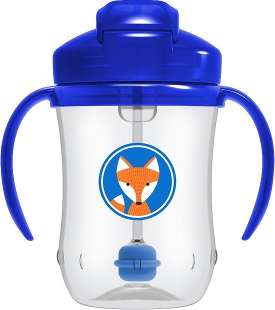 Dr. Brown's Rietjesbeker - 6+ maanden - Blauw - 270 ml