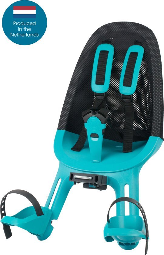 Qibbel Air Fietsstoeltje Voor - Turquoise - Stuurpenbevestiging - Voorzitje - Fietszitje - Stuur
