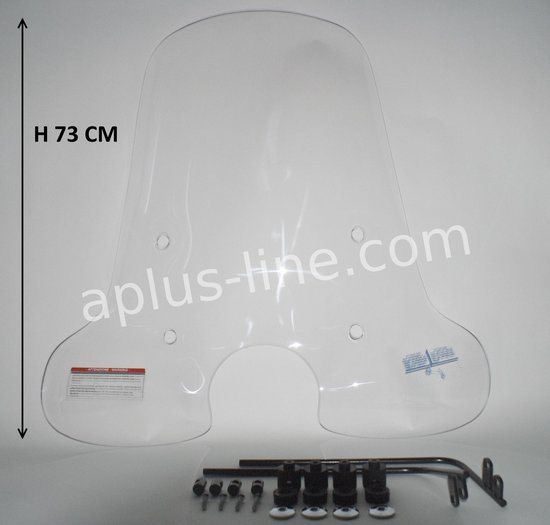 CSO Windscherm Retro Scooter Hoog - voor La Souris Grande - 85CM breed stuur