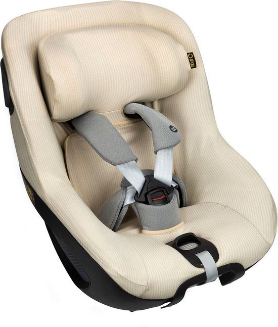 Autostoelhoes Geschikt voor Maxi Cosi Pearl 360 -Maxi Cosi Hoes Groep 0-1 - Zacht Katoen - Perfecte Pasvorm - Beige wafel