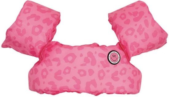 Swim Essentials - zomer musthave - puddle jumper roze panterprint 0-2 jaar kids zomer