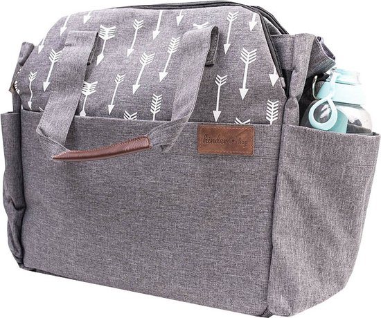Kinder Hop Luiertas Traveller 43 X 35 Cm Polyurethaan Grijs
