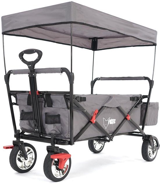 Kinderwagen - Grijs - FUXTEC City Cruiser - opvouwbare belasting 75 kg