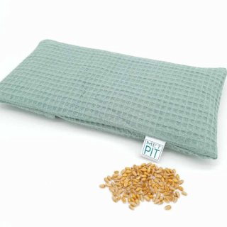 Baby kruik en oogkussen - wasbare hoes ✓ fijne tarwe - Met Pit - bij babykrampjes - made in NL - onrust - huilbaby - Oud Groen Wafel