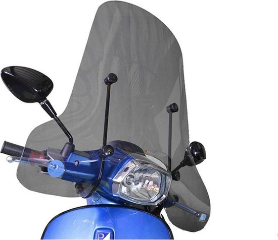 Vespa Sprint windscherm smoke - hoog 72cm - inclusief bevestigingsset - scooter