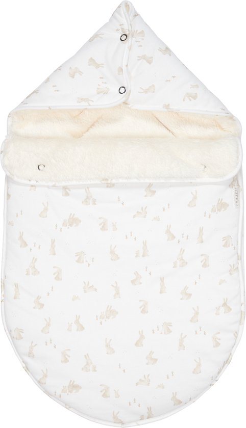 Little Dutch Newborn Naturals Baby Bunny - Baby Jongens & Meisjes - Voetenzak autostoeltje 0+