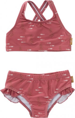 Fresk UV Bikini voor Meisjes 86 -Zwemkleding met UV-bescherming UPF 50 - Sneldrogend - Tweedelig Zwempak - Bikiniset Meisjes - Amber - Ocean Amber