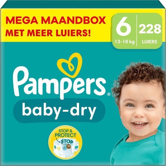Pampers - Baby Dry - Maat 6 - Mega Maandbox - 210 luiers