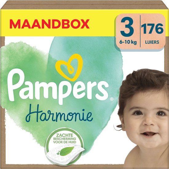 Pampers - Harmonie - Maat 3 - Maandbox - 176 stuks - 6/10 KG