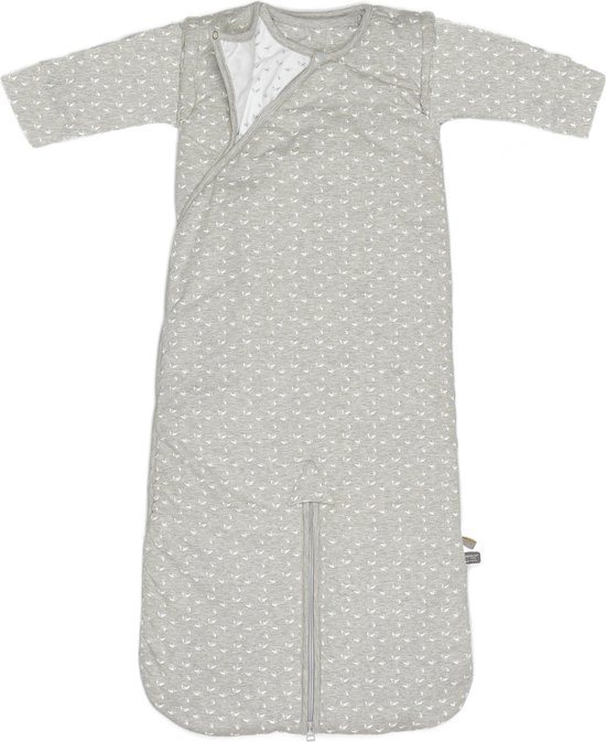 Baby 4 Seizoenen Slaapzak - Winterslaapzak & Zomerslaapzak 100% met schuine rits - 70cm - TOG 3.0 Light Grey - Grijs - Snoozebaby