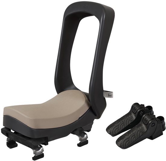 Urban Iki Junior Fietsstoeltje - Bincho Black/Inaho Beige - Met Montagekader