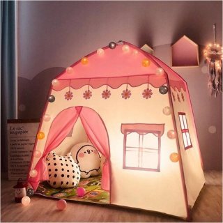 Bobbel Home - Speeltent XL - Met LED-verlichting - Roze Tent - Voor Kinderen