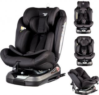 Bebies First Autostoel I-Size 360° Draaibaar & Isofix Groep 0/1/2/3 (40-150 cm) - Zwart