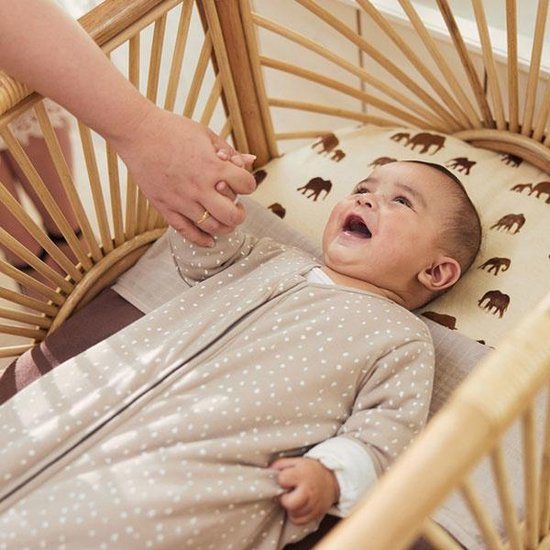 Jollein - Baby Winterslaapzak (Spickle - Nougat) - Katoen - 4-Seizoenen - Winterslaapzakje Baby, Babyslaapzak - 110cm