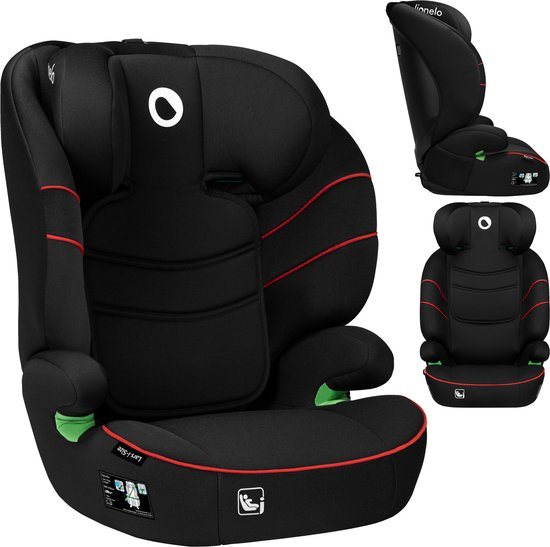 Lionelo Lars – i-Size Autostoeltje 100-150 cm – Voorwaarts gericht (FWF) – Bevestiging met autogordel – Hoofdsteun met Memory Foam – 10 hoogtestanden – Brede zitting met EPE-schuim – Verwijderbare rugleuning – Wasbare bekleding – Autostoel