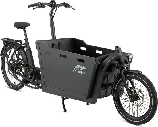 Cangoo Buzz Bakfiets - 2 zitplaatsen - aluminium - zwart - E26703-ZWART-ZWART