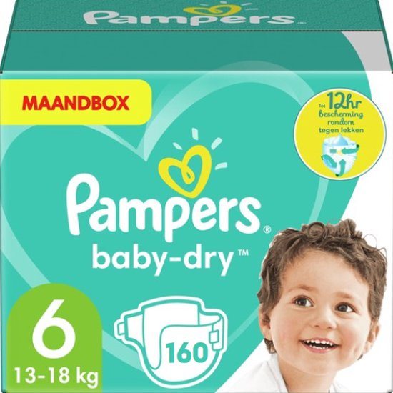 Pampers - Baby Dry - Maat 6 - Maandbox- 160 luiers - 13/18 KG