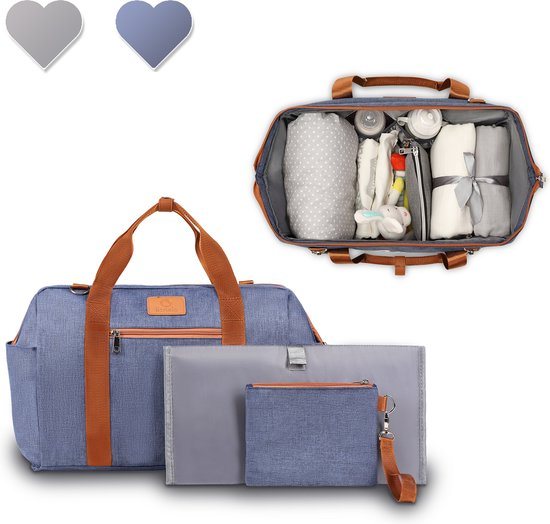 Lionelo Ida - Kinderwagenonderdeel - Verharde onderkant - Verschoningsmatje - Toilettas met ritssluiting