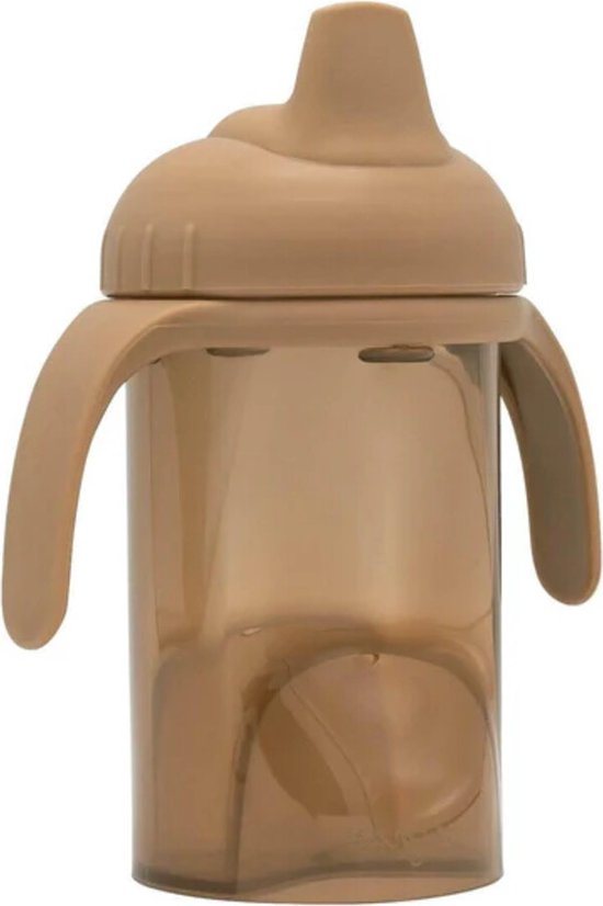 Difrax Tuitbeker Drinkbeker - 250 ml - 6+ Maanden - Lichtbruin - 1 stuk