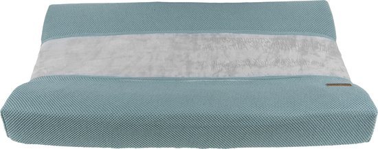 Baby's Only Gebreide baby aankleedkussenhoes - Waskussenhoes - Overtrek verzorgingskussen Classic - Stonegreen - 45x70 cm