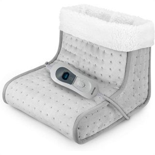 Auronic Elektrische Voetenwarmer met Timer - Wasbare Binnenvoering - 3 Warmtestanden - 100W - Grijs