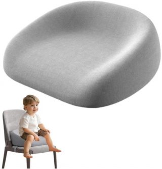 Peuterstoelverhoger - Zitverhoger - Stoelverhoger - 8cm - Vierkant verwijderbaar verhogerkussen - Antislipontwerp - Verstelbare veiligheidsriem - Kinderstoelkussen - Kinderzitjekussen