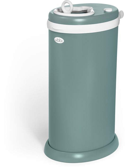 Ubbi - Luieremmer - Mat Open Water (Groenblauw) - Metaal - Geurloos - Geen navulcassettes nodig