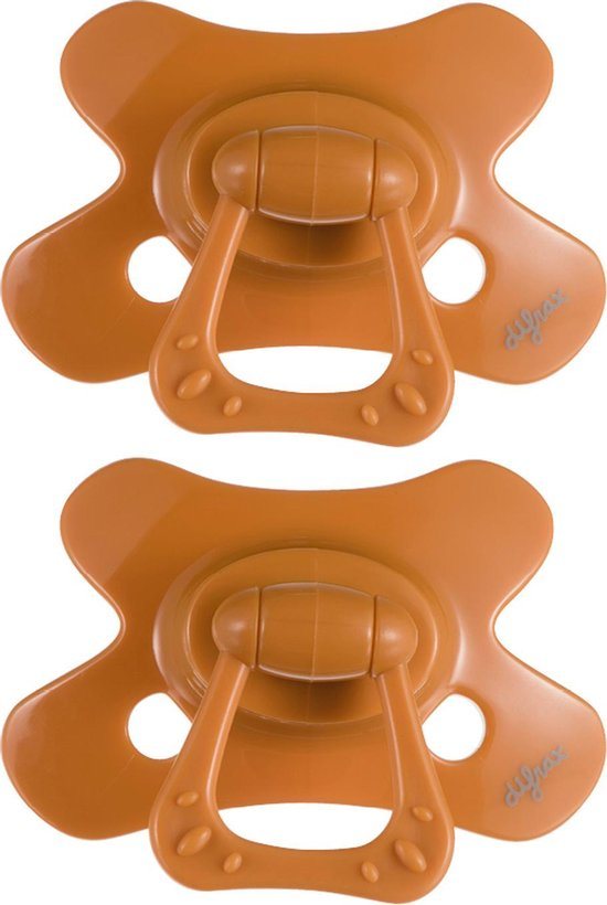 Difrax Dental Fopspeen - 12 tot 18 Maanden - Oranje - 2 Stuks