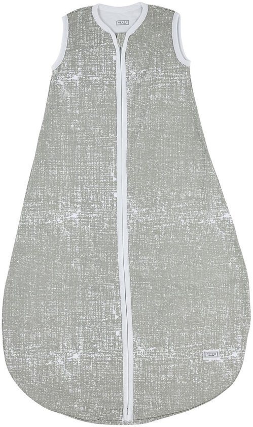Meyco Baby Fine Lines baby zomerslaapzak rond - grey - 62cm - 0.5 TOG