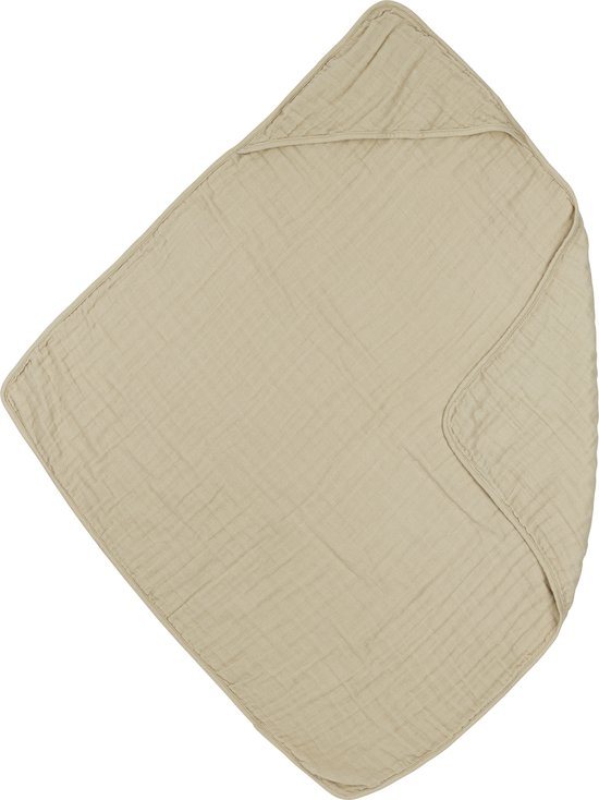 Meyco Baby Uni badcape - hydrofiel - sand - 80x80cm