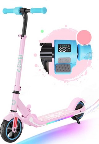 RCB Elektrische step kinderen - Verlichting - 16 km/u - max 50 kg - Roze