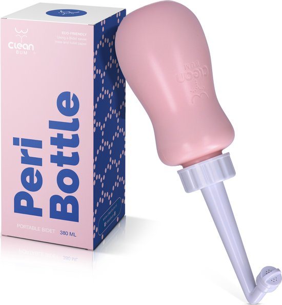 CLEAN BUM Peri Bottle - Vaginale Douche - Postpartum - Draagbare Bidet - Perineum Douche - Roze