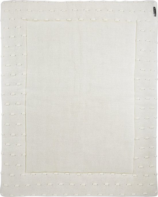 Meyco Baby Knots boxkleed - offwhite - 77x97cm