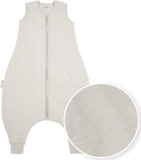 Meyco Baby Slub baby winter slaapoverall jumper - greige - 80cm - 2.0 TOG