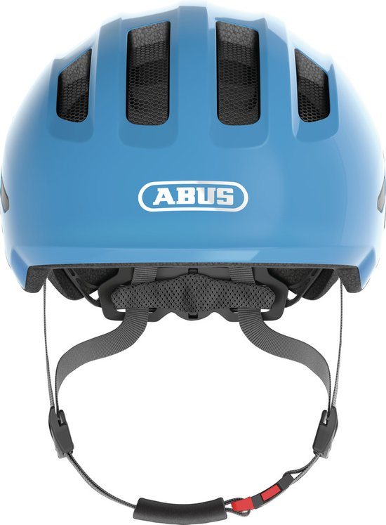 ABUS kinderhelm Smiley 3.0 - fietshelm met diepe pasvorm, kindvriendelijke ontwerpen en ruimte voor een vlecht - voor meisjes en jongens - glanzend blauw, maat S
