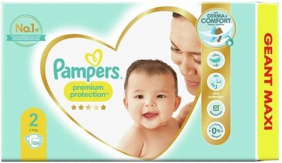 Pampers - Premium Protection - Maat 2 - Mega Pack - 104 luiers