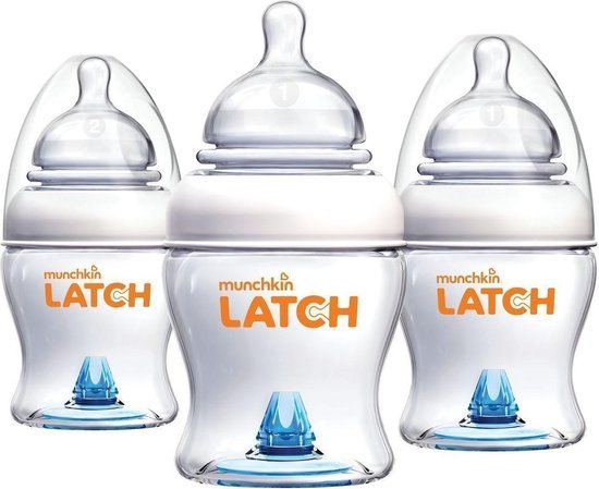 Munchkin Babyfles - 3-pack Latch bottle - baby fles 120ml - Anti-Colic babyflesje
