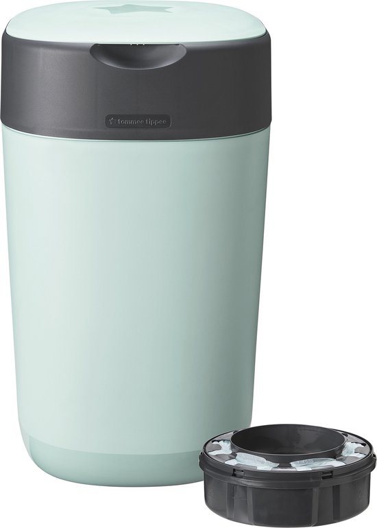 Tommee Tippee Twist & Click luieremmer - voor maximaal 33 luiers - 1 navulcassette - groen