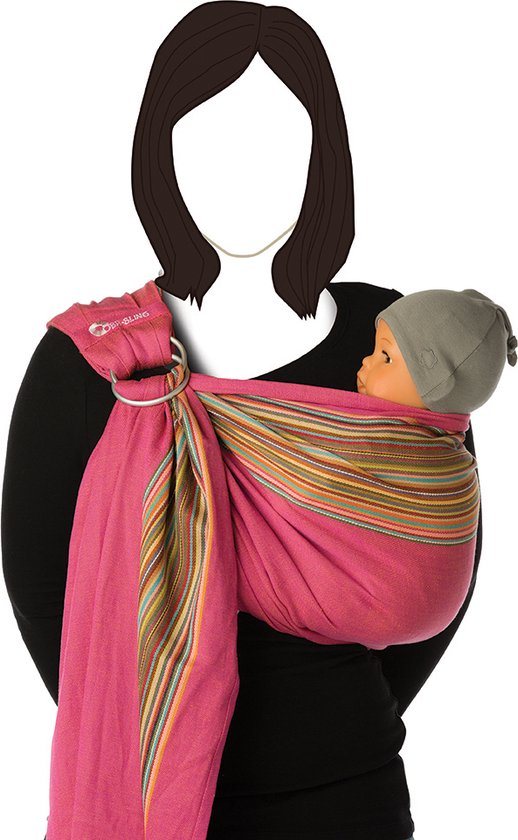 Babylonia BB SLING Draagdoek Baby - One Size - Pink Pepper