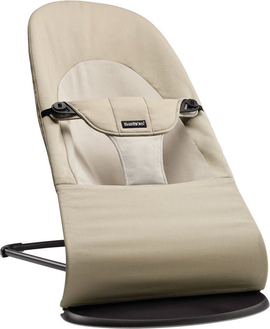 BabyBjörn Wipstoel Balance Soft - Cotton - Khaki-Beige - Ergonomisch - Verstelbaar - Inklapbaar