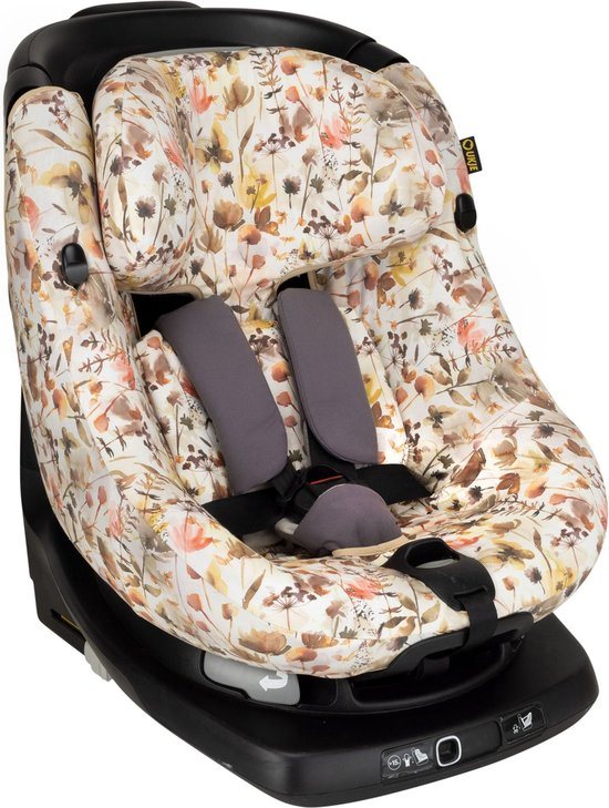 Autostoelhoes Geschikt voor Maxi Cosi AxissFix - Maxi Cosi Hoes Groep 0-1 - Zacht Katoen - Perfecte Pasvorm - Roze Bloemen