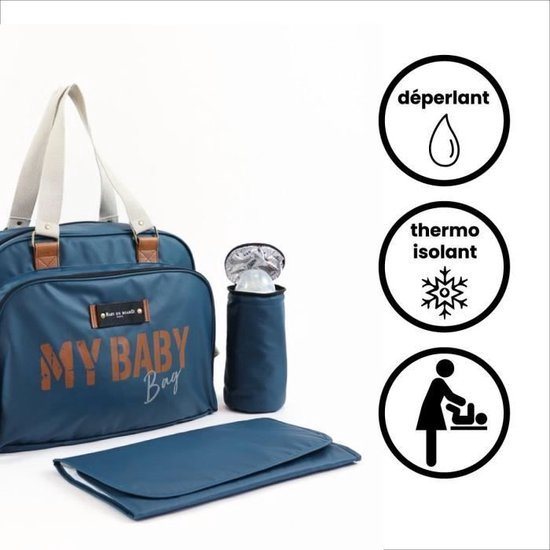 Baby op baby aan boord simpelweg babybag - Oceaanblauw