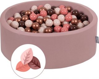 KiddyMoon - Ballenbak 90x30cm met 300 ballen - Mix van kleuren - Rond ballenbad - Sensorische
