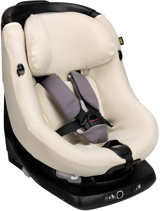 Autostoelhoes Geschikt voor Maxi Cosi AxissFix - Maxi Cosi Hoes Groep 0-1 - Zacht Katoen - Perfecte Pasvorm - Beige wafel