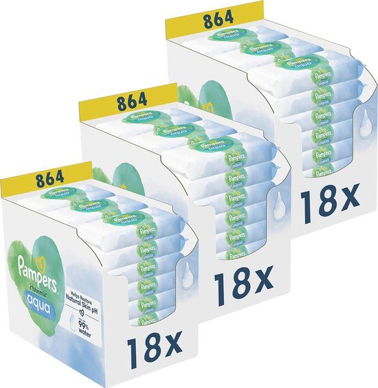 Pampers - Harmonie Aqua - Billendoekjes - 2592 doekjes - 54 x 48