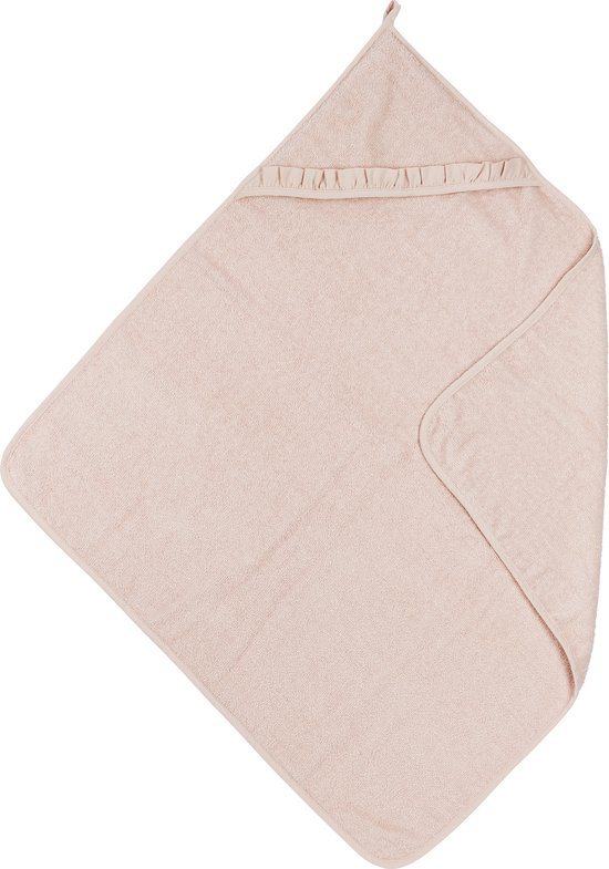 Meyco Baby Ruffle badcape - soft pink - 80x80cm