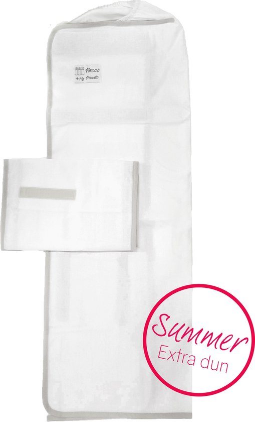Pacco Piccolo Inbakerdoek Summer - 4-7 kg - Wit