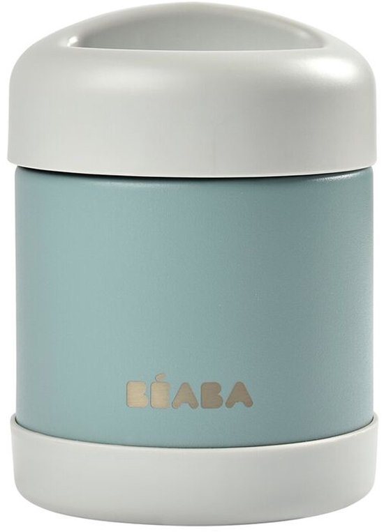 Béaba Thermo-Portie - Thermosfles & Geïsoleerd Potje - RVS - 300 ml - Warm & Koud - Blauw