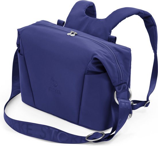 Stokke Xplory X luiertas, koningsblauw - kan ook dienst doen als schoudertas of rugzak - inclusief opvouwbaar aankleedkussen en buideltas - UPF 50+, waterafstotend, gemakkelijk schoon te maken