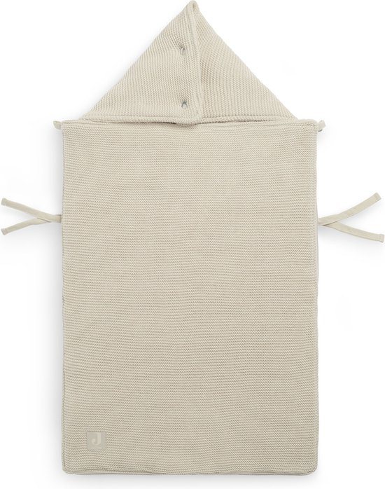 Jollein - Voetenzak voor Autostoel & Kinderwagen (Nougat) - Basic Knit - Katoen - Polyester - Footmuff Maxi Cosi, Kinderwagen of Autostoel - 42x82cm